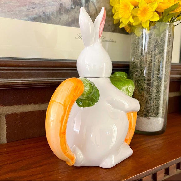 Bunny Rabbit Teapot Cottage Farmhouse - Picture 4 of 9